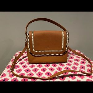 Brown Kate Spade Satchel with Black/White Trim